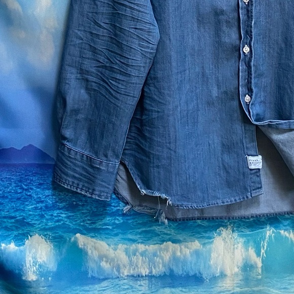 Frank&Eileen Eileen Button-Up Shirt Famous Denim Size: L Stonewashed Indigo - Picture 9 of 16